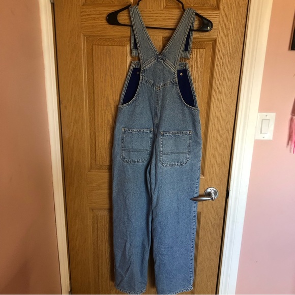 90s Vintage Gap Fleece Lined Denim Overalls - Picture 2 of 12